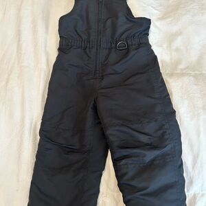 Wonderkids Black Insulated Overalls with Adjustable Straps 3T